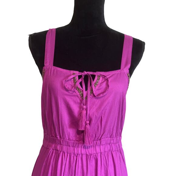 K. Jordan Pink Maxi Dress Small New Spaghetti strap - Picture 3 of 9